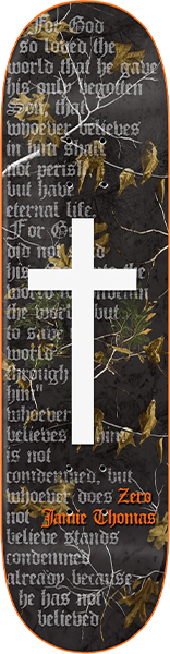 ZERO THOMAS REAL TREE CROSS 8.25 ORANGE DIPPED