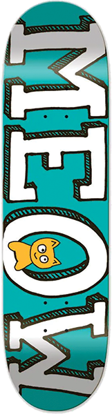 MEOW LOGO DECK-7.75 TEAL