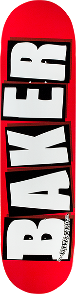 BAKER BRAND LOGO MINI DECK-7.3 RED/WHITE