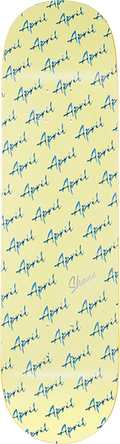 APRIL SHANE CHROME SCRIPT LOGO DECK-8.5 YELLOW