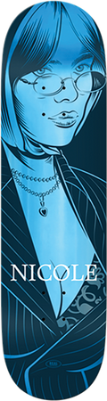 REAL NICOLE CRUSH TWIN NOSE DECK-8.25 BLUE FOIL