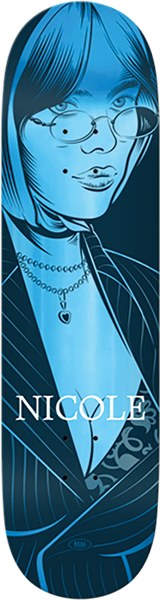 REAL NICOLE CRUSH TWIN NOSE DECK-8.25 BLUE FOIL