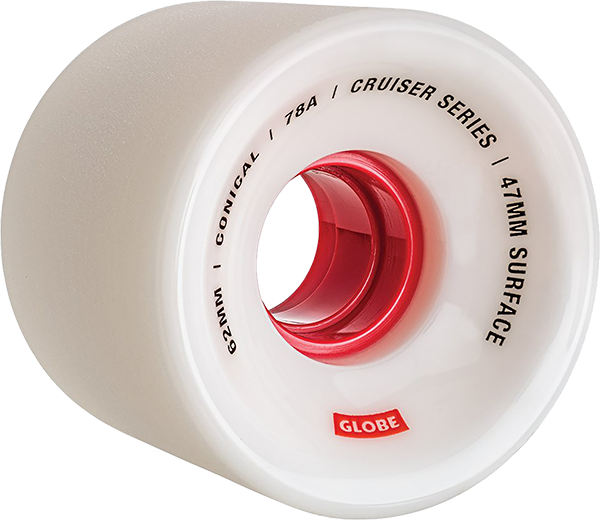 GLOBE CONICAL CRUISER 62mm 78a WHT/RED ppp