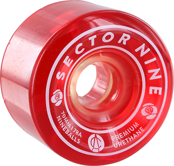 SECTOR 9 NINEBALLS 70mm 78a CLEAR RED