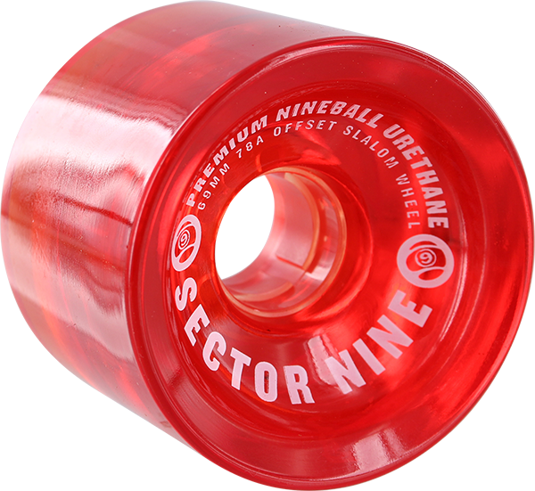 SECTOR 9 NINEBALLS SLALOM 69mm 78a CLEAR RED