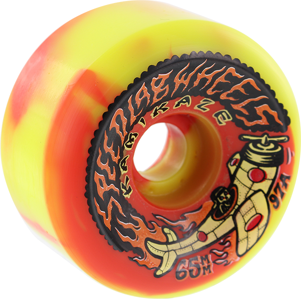 SPEEDLAB KAMIKAZE 65mm 97a YELLOW/RED SWIRL