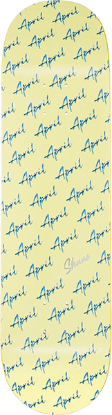 APRIL SHANE CHROME SCRIPT LOGO DECK-8.12 YELLOW