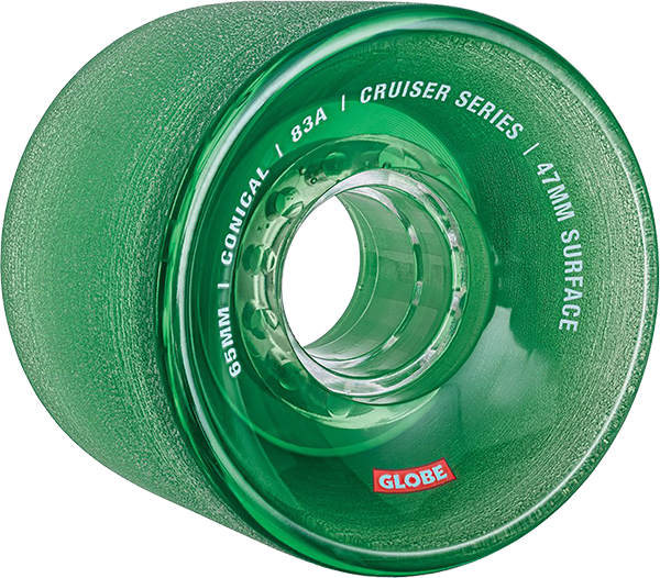 GLOBE CONICAL CRUISER 65mm 83a CLEAR FOREST ppp