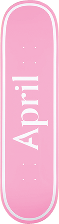 APRIL OG LOGO DECK-8.0 WHT/PINK