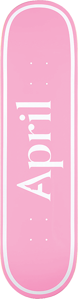 APRIL OG LOGO DECK-8.0 WHT/PINK