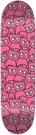 MEOW STICKER PILE DECK-7.25 PINK