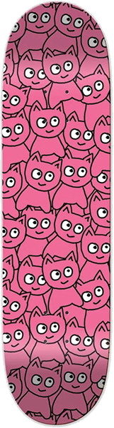 MEOW STICKER PILE DECK-7.25 PINK