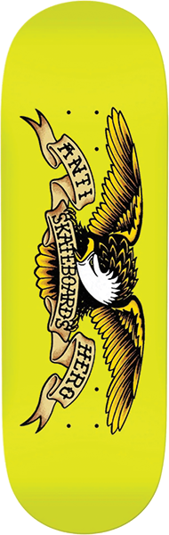 ANTI HERO SHAPED EAGLE 10.0x31.8 HORSE PILL YELLOW