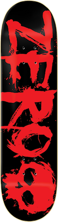 ZERO BLOOD TEXT DECK-7.75 BLK/RED