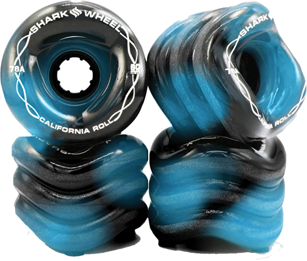SHARK WHEEL CALIFORNIA ROLL 60mm78a BLK/BLUE SWIRL
