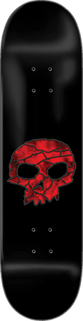 ZERO STAINED GLASS SKULL 8.5 BLACK DIPPED/RED