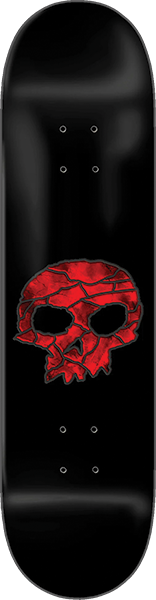 ZERO STAINED GLASS SKULL 8.5 BLACK DIPPED/RED