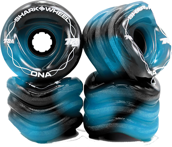 SHARK WHEEL DNA 72mm 78a BLK/BLUE SWIRL