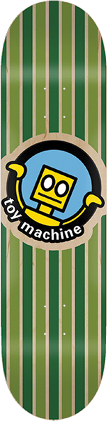 TOY MACHINE ROBOT STRIPES DECK-8.75 GREEN
