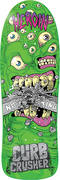 HEROIN CURB CRUSHER CHOMP DECK-10.25X32 GREEN DIP