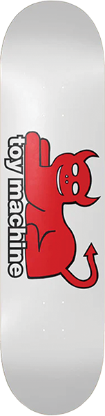 TOY MACHINE DEVIL CAT DECK-8.75 WHITE