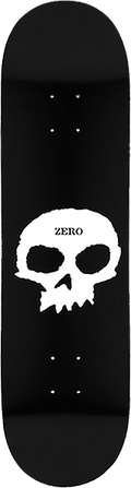 ZERO SINGLE SKULL DECK-8.25 BLK/WHT