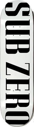 SUB ZERO REAL LIFE EX7 DECK-8.75 WHT.SCREENPRINTED