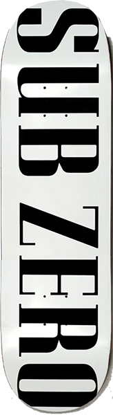 SUB ZERO REAL LIFE EX7 DECK-8.75 WHT.SCREENPRINTED