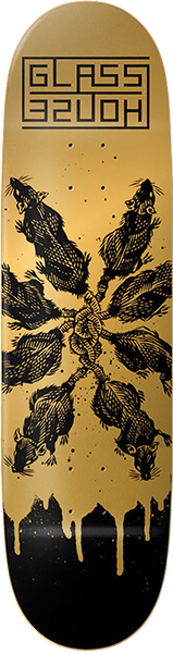 GLASS HOUSE RATS DECK-8.5 GOLD/BLK