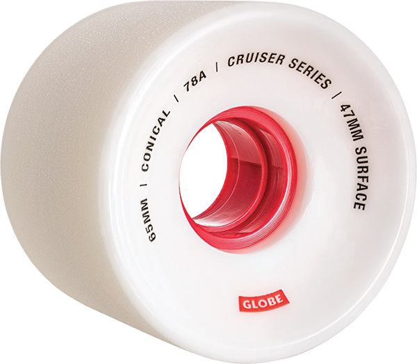 GLOBE CONICAL CRUISER 65mm 78a WHT/RED ppp