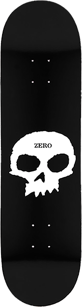 ZERO SINGLE SKULL DECK-7.5 BLK/WHT