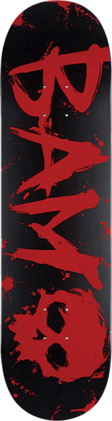 ZERO BAM BLOOD TEXT DECK-8.5 BLACK DIPPED