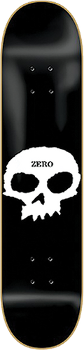 ZERO SINGLE SKULL DECK-7.87 BLK/WHT