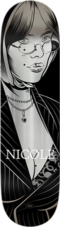 REAL NICOLE CRUSH TWIN NOSE DECK-8.5 SILVER FOIL