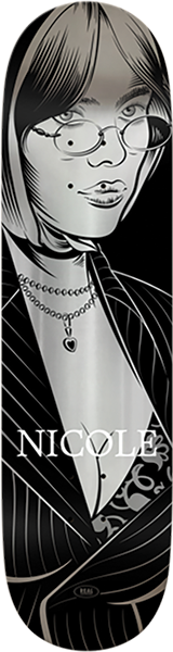 REAL NICOLE CRUSH TWIN NOSE DECK-8.5 SILVER FOIL