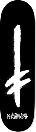DEATHWISH GANG SPRAY DECK-8.5 BLK/WHT