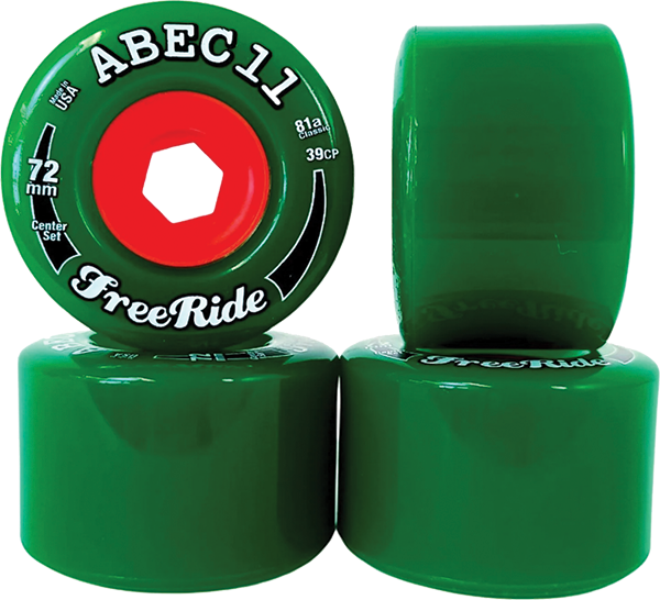 ABEC11 FREERIDE CENTERSET 72mm 81a GREEN/ORG CORE