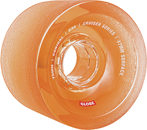 GLOBE CONICAL CRUISER 70mm 83a CLEAR AMBER ppp