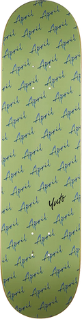 APRIL YUTO CHROME SCRIPT LOGO DECK-8.0 GREEN